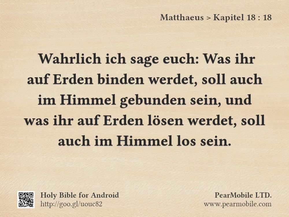 Matthaeus, Kapitel 18:18
